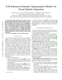XAI-Enhanced Semantic Segmentation Models for Visual Quality Inspection