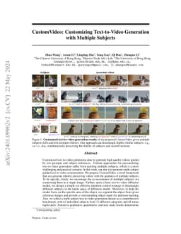 CustomVideo: Customizing Text-to-Video Generation with Multiple Subjects