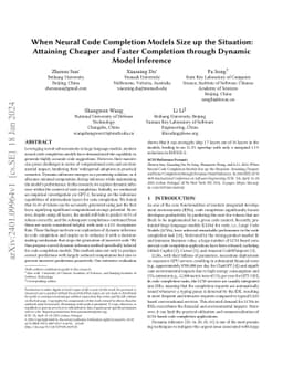 When Neural Code Completion Models Size up the Situation: Attaining
  Cheaper and Faster Completion through Dynamic Model Inference