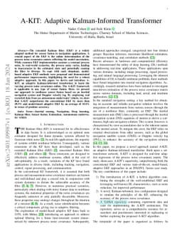 Adaptive Kalman-Informed Transformer