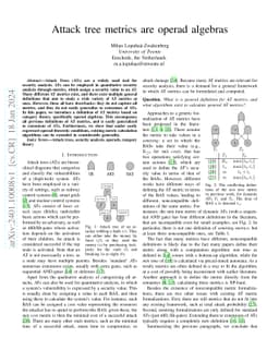 Attack tree metrics are operad algebras