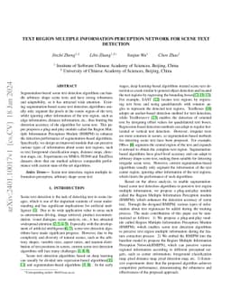 Text Region Multiple Information Perception Network for Scene Text
  Detection