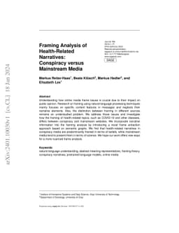Framing Analysis of Health-Related Narratives: Conspiracy versus
  Mainstream Media