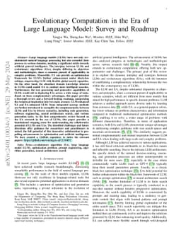 Evolutionary Computation in the Era of Large Language Model: Survey and
  Roadmap