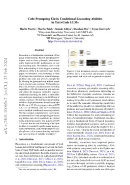 Code Prompting Elicits Conditional Reasoning Abilities in Text+Code LLMs