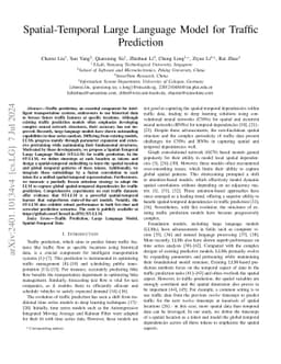 Spatial-Temporal Large Language Model for Traffic Prediction