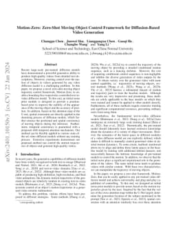 Motion-Zero: Zero-Shot Moving Object Control Framework for Diffusion-Based Video Generation