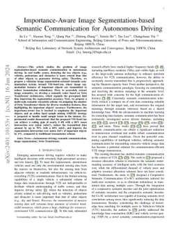 Importance-Aware Image Segmentation-based Semantic Communication for
  Autonomous Driving
