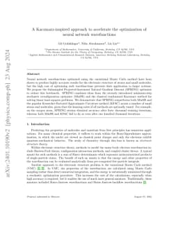 A Kaczmarz-inspired approach to accelerate the optimization of neural
  network wavefunctions