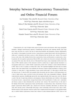 Interplay between Cryptocurrency Transactions and Online Financial
  Forums