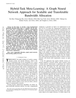 Hybrid-Task Meta-Learning: A Graph Neural Network Approach for Scalable
  and Transferable Bandwidth Allocation