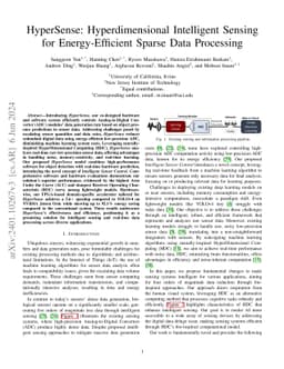 HyperSense: Hyperdimensional Intelligent Sensing for Energy-Efficient
  Sparse Data Processing