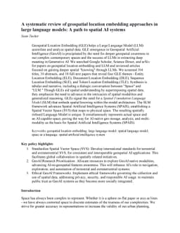 A systematic review of geospatial location embedding approaches in large
  language models: A path to spatial AI systems