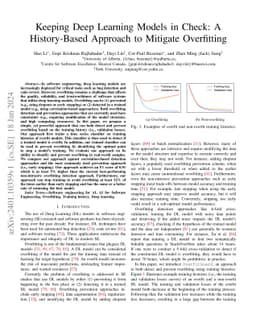 Keeping Deep Learning Models in Check: A History-Based Approach to
  Mitigate Overfitting