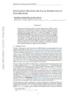 Path Choice Matters for Clear Attribution in Path Methods