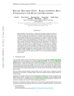 Escape Sky-high Cost: Early-stopping Self-Consistency for Multi-step
  Reasoning
