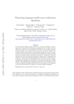 When Large Language Models Meet Evolutionary Algorithms: Potential Enhancements and Challenges