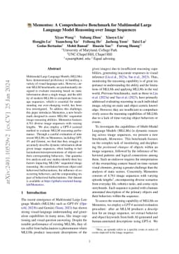 Mementos: A Comprehensive Benchmark for Multimodal Large Language Model
  Reasoning over Image Sequences