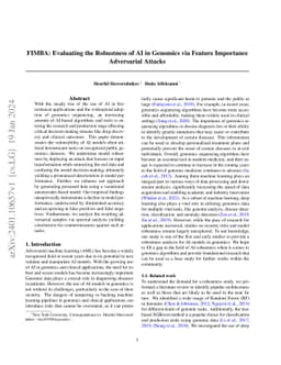 FIMBA: Evaluating the Robustness of AI in Genomics via Feature
  Importance Adversarial Attacks