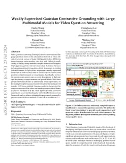 Weakly Supervised Gaussian Contrastive Grounding with Large Multimodal
  Models for Video Question Answering