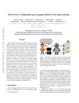 MLLM-Tool: A Multimodal Large Language Model For Tool Agent Learning
