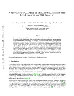 A Systematic Evaluation of Euclidean Alignment with Deep Learning for
  EEG Decoding