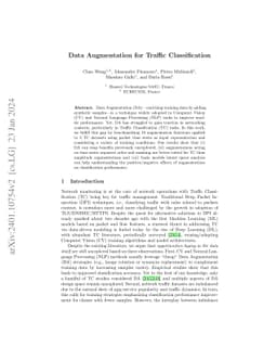 Data Augmentation for Traffic Classification