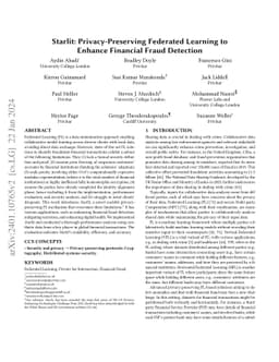 Starlit: Privacy-Preserving Federated Learning to Enhance Financial
  Fraud Detection