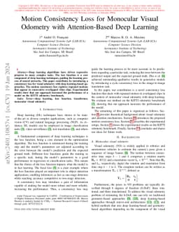 Motion Consistency Loss for Monocular Visual Odometry with
  Attention-Based Deep Learning