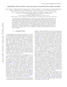Applications of flow models to the generation of correlated lattice QCD
  ensembles
