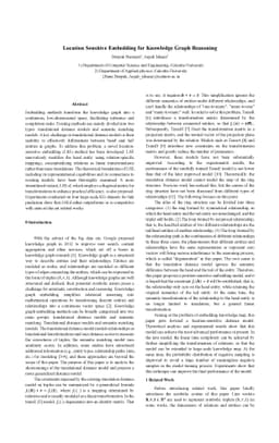 Location Sensitive Embedding for Knowledge Graph Reasoning