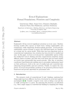 Even-if Explanations: Formal Foundations, Priorities and Complexity