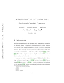 AI Revolution on Chat Bot: Evidence from a Randomized Controlled
  Experiment