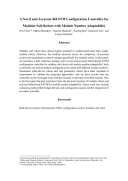 A Novel and Accurate BiLSTM Configuration Controller for Modular Soft
  Robots with Module Number Adaptability