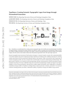 TypeDance: Creating Semantic Typographic Logos from Image through
  Personalized Generation