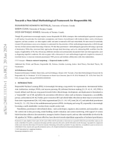 Towards a Non-Ideal Methodological Framework for Responsible ML