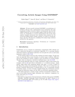 Coevolving Artistic Images Using OMNIREP