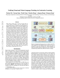 Unifying Visual and Vision-Language Tracking via Contrastive Learning