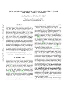 DACR: Distribution-Augmented Contrastive Reconstruction for Time-Series
  Anomaly Detection