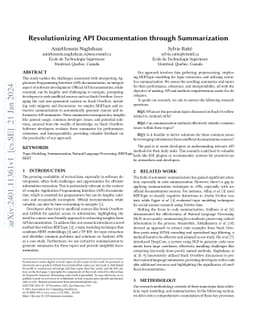 Revolutionizing API Documentation through Summarization