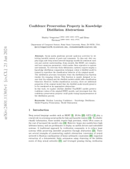 Confidence Preservation Property in Knowledge Distillation Abstractions