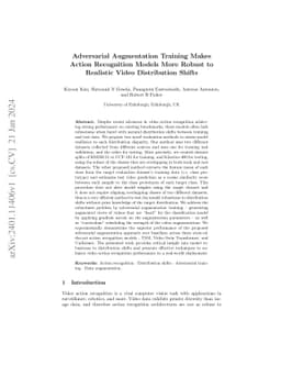 Adversarial Augmentation Training Makes Action Recognition Models More
  Robust to Realistic Video Distribution Shifts