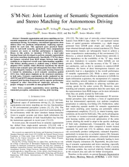 S$^3$M-Net: Joint Learning of Semantic Segmentation and Stereo Matching
  for Autonomous Driving