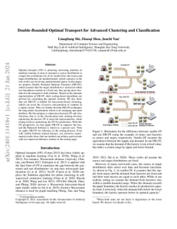 Double-Bounded Optimal Transport for Advanced Clustering and
  Classification