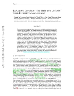 Exploring Diffusion Time-steps for Unsupervised Representation Learning