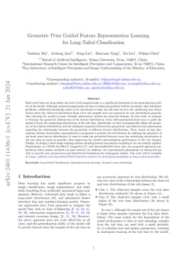 Geometric Prior Guided Feature Representation Learning for Long-Tailed
  Classification