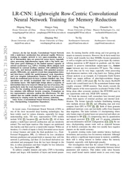 LR-CNN: Lightweight Row-centric Convolutional Neural Network Training
  for Memory Reduction