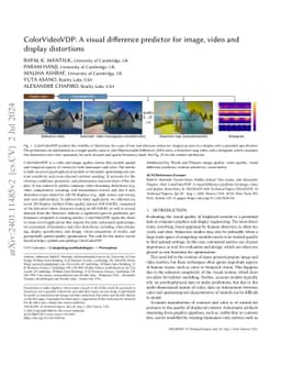 ColorVideoVDP: A visual difference predictor for image, video and
  display distortions