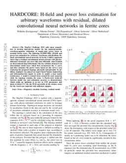 HARDCORE: H-field and power loss estimation for arbitrary waveforms with
  residual, dilated convolutional neural networks in ferrite cores