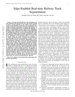 Edge-Enabled Real-time Railway Track Segmentation